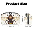 thumbnail image 5 of Honeybee Travel Case Charger Pouch Hard Drive Bag Cable Organizer Desk Cord Travel Organizer Waterproof Oxford Fabric Electronic Digital Accessories Storage Bag Black 5.9x9.44x3.14 in, 5 of 6