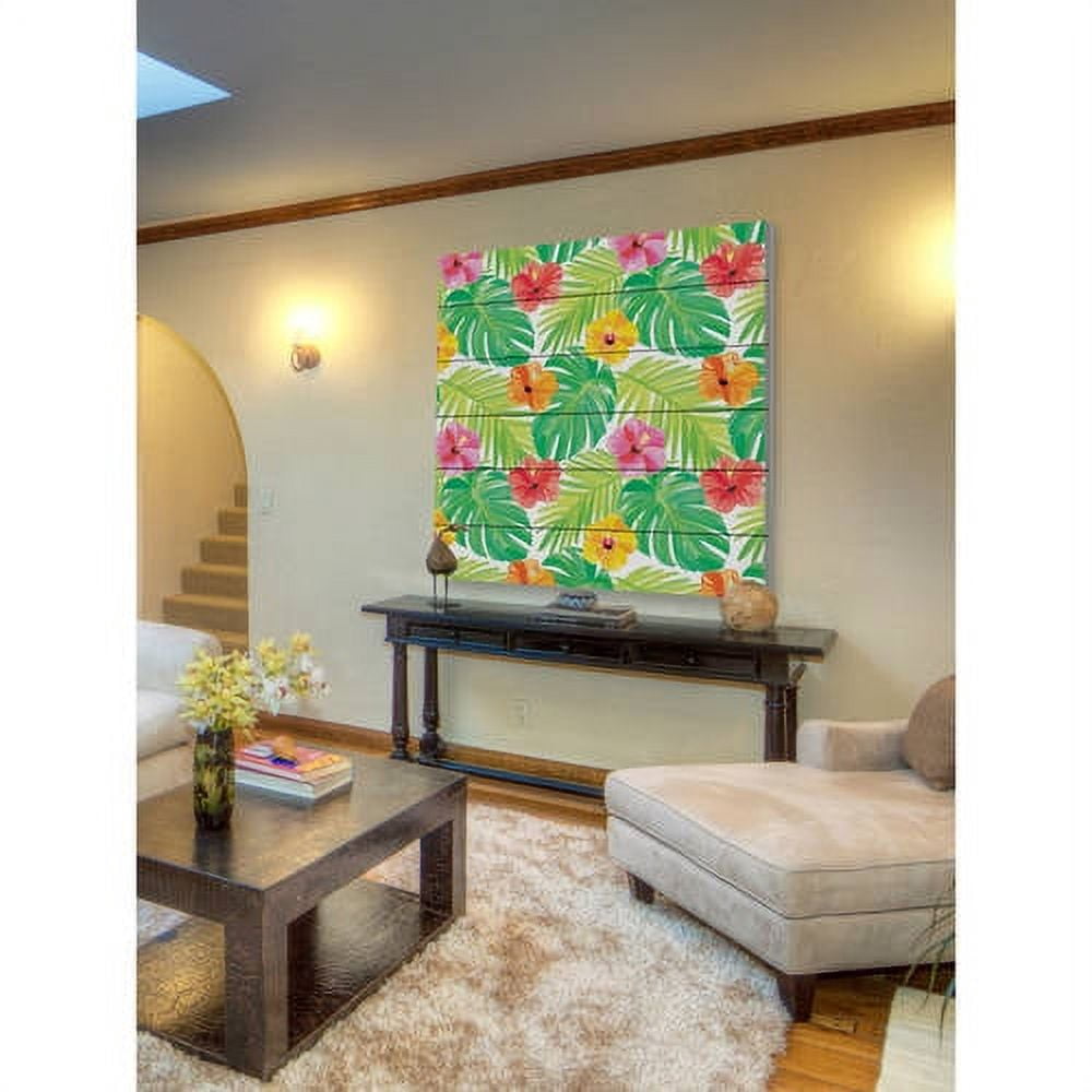 Marmont Hill "Tropical Pattern" by Molly Rosner Painting Print on White Wood