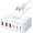 A-White, variant on USB C Fast Charger, 100W GaN 6 Port Type C Charging Station Hub Block Cube