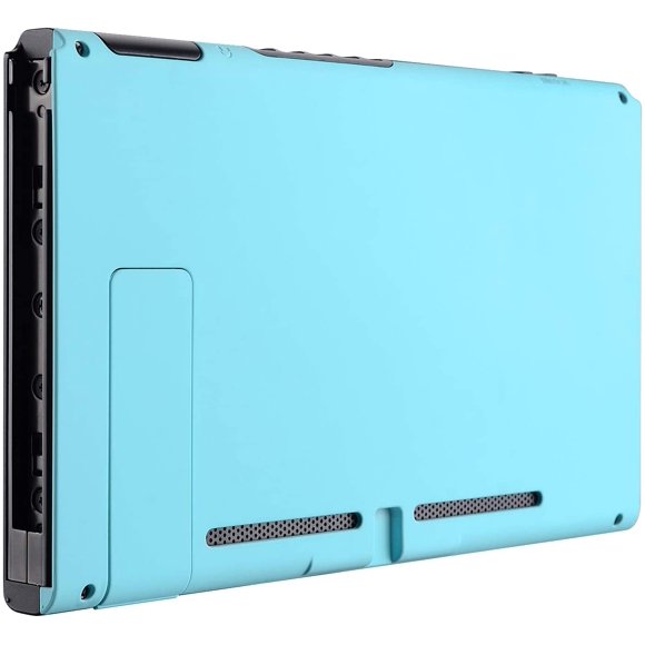 eXtremeRate Soft Touch Grip Heaven Blue Console Back Plate Replacement Housing Shell Case for Nintendo Switch