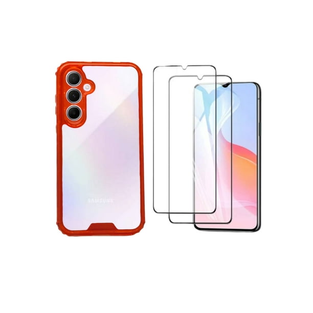 Funda Otter 360 Contonor Uso Rudo Para Samsung A16 Rojo Cely Vesmir Más 2 Micas De Cristal
