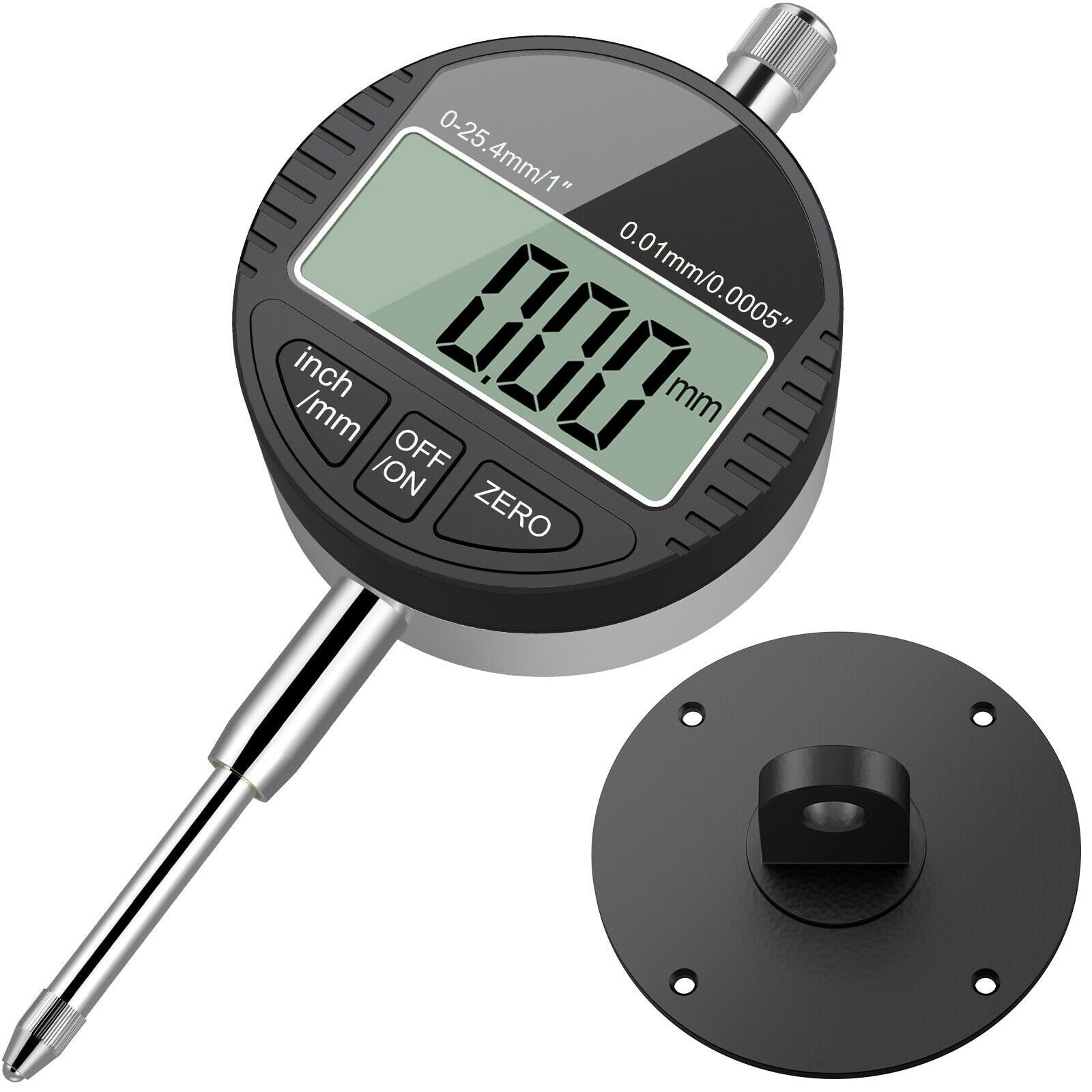 Digital Dial Indicator,Dial Indicator Probe,0-12.7Mm/0.5 Clock DTI 0.01Mm/0.0005 Test Dial Indicator Stable and Durable with High Accuracy. Metal Integrated Structure 