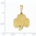 thumbnail image 3 of 14K Yellow Gold Trinity Clover Pendant (30 X 20) Made In United States k2743, 3 of 3