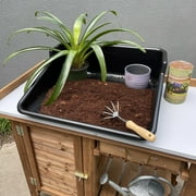 Garden Tidy Tray – Black Potting Tray, 24.5″ L x 22″ W x 8″ H, Durable Indoor Gardening Work Tray