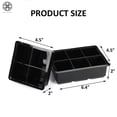 thumbnail image 3 of Luxtrada 4/6 Slot Big Block Ice Cube Trays, Silicone Slow Melting Ice Cube Mold Reusable Square Ice Cube Maker for Whiskey Party Bar Cocktails Drink Whiskey Stones, 3 of 8