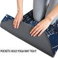 thumbnail image 3 of Math Equations Geometry Symbols Blue Pattern Hot Yoga Mat Towel Non Slip for Hot Yoga - Quick-Drying Yoga Mat Cover with 4 Corner Pockets with Travel Bag - Hot Yoga Towel Non Slip 74"x26", 3 of 6