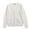 White, variant on hoksml Women's Knitted Button Up Cardigan Solid Color V-neck Sweaters Long Sleeved Casual Open Front Knit Coat with Double Pocket