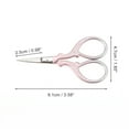 thumbnail image 2 of Unique Bargains 1 Pc Women Embossed Scissors Eyebrow Trimmer Scissors For Bathroom Stainless Steel Pink, 2 of 4