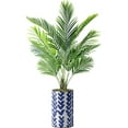 thumbnail image 1 of Artificial Tree in Modern Pattern Planter, Fake Areca Tropical Palm Silk Tree for Indoor and Outdoor Home Decoration - 57" Overall Tall (Plant Pot Plus Tree), 1 of 5