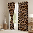 thumbnail image 3 of jejeloiu Leopard Cheetah Print Curtains Pack of 2 (42x84 Each),Rustic Farmhouse Hunting Curtains Blackout,Brown Black Bedroom Curtains For Men Women,Microfiber Bedroom Decor, 3 of 6