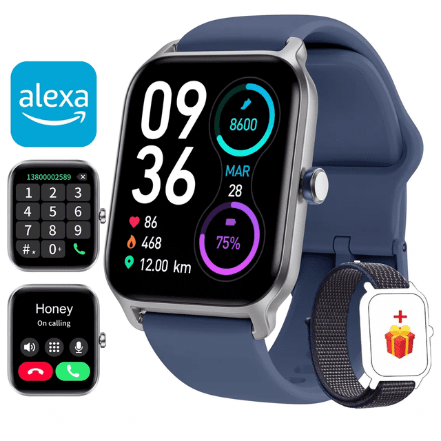 Reloj Inteligente Bluetooth BLOOSOM 1.8'' Llamada Alexa Azul Marino