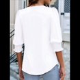 thumbnail image 4 of Blusas para Mujer, Elegantes, Informales, de 3/4 y Puños Fruncidos. L, 4 of 9
