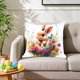 thumbnail image 5 of Easter Cute Bunny Pillow Cover Office Chair Cushion Cover Home Bedside Pillow Cover Sofa Pillow Cover 17.72x17.72 Inch, 5 of 6
