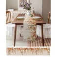 thumbnail image 3 of Ldtrchee Orange Botanical Table Runner 70 Inches, Farmhouse Leaf Fall Thanksgiving Bed Runner Dresser Scarves Tabletop for Indoor Outdoor Parties/Ceremony/Banquet, 13" x 70", 3 of 8