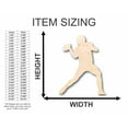 thumbnail image 2 of Unfinished Wood Football Player Silhouette - Craft- up to 46" DIY 16" / 3/4", 2 of 3