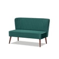 thumbnail image 3 of Artdeco Home Hollywood Velvet Loveseat Sofa, Green, 3 of 8