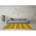 thumbnail image 3 of Ahgly Company Machine Washable Indoor Rectangle Abstract Yellow Modern Area Rugs, 3' x 5', 3 of 4