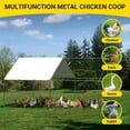 thumbnail image 5 of Large Metal Chicken Coop, Chicken Coop Run with Cover, Large Chicken Run with Double Door, Chicken Pen for Outdoor Farm Yard (13.1'L x 9.8'W x 6.6'H), 5 of 7