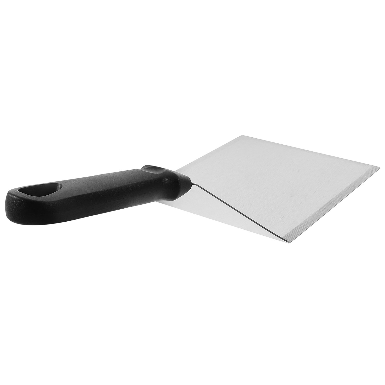 Tineasur Stainless Steel Kitchen Scraper, Silver PP Handle, Multi-Functional for Grilling and Cooking