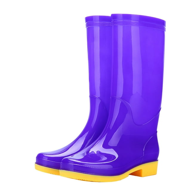Agiferg Bottes de Pluie Montantes Antidérapantes et Imperméables pour Adultes avec Velours et Résistantes à l'Usure