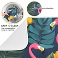 thumbnail image 2 of Yayeee Dish Drying Mat for Kitchen Counter 16"x18" Microfiber Absorbent Pad, Yellow Floral Flamingo, 2 of 7