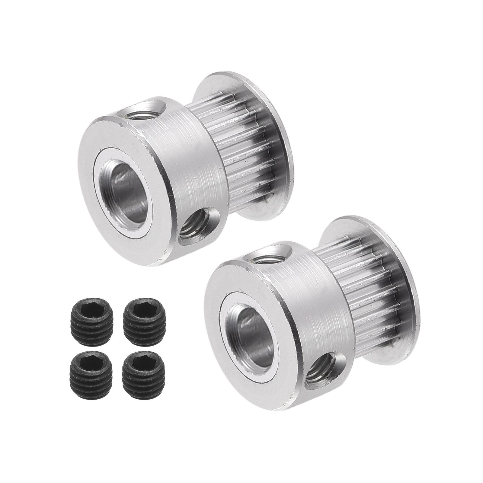 2 X MXL Timing Pulleys 20 Teeth 6.35mm Bore For Stepper Motors + 2 Meter MXL Belt
