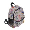 thumbnail image 2 of FORMRS School Backpack with Front Zippered Pocket 12" Student Travel Daypack, Purple Floral Pattern, 2 of 6