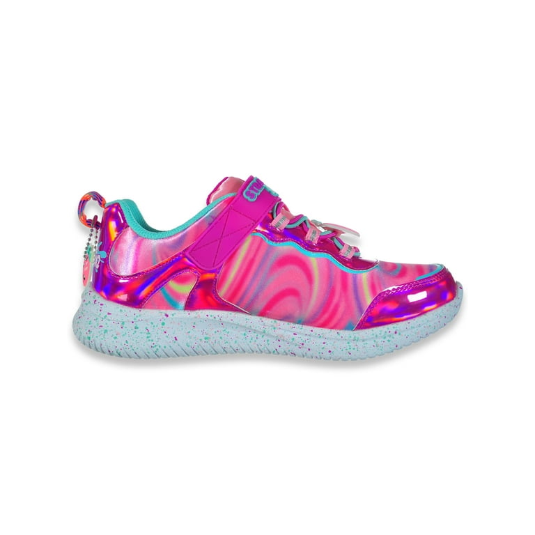 Skechers Kids Girls JUMPSTERS-Sweet KICKZ Sneaker, Pink Multi, 1 Little Kid