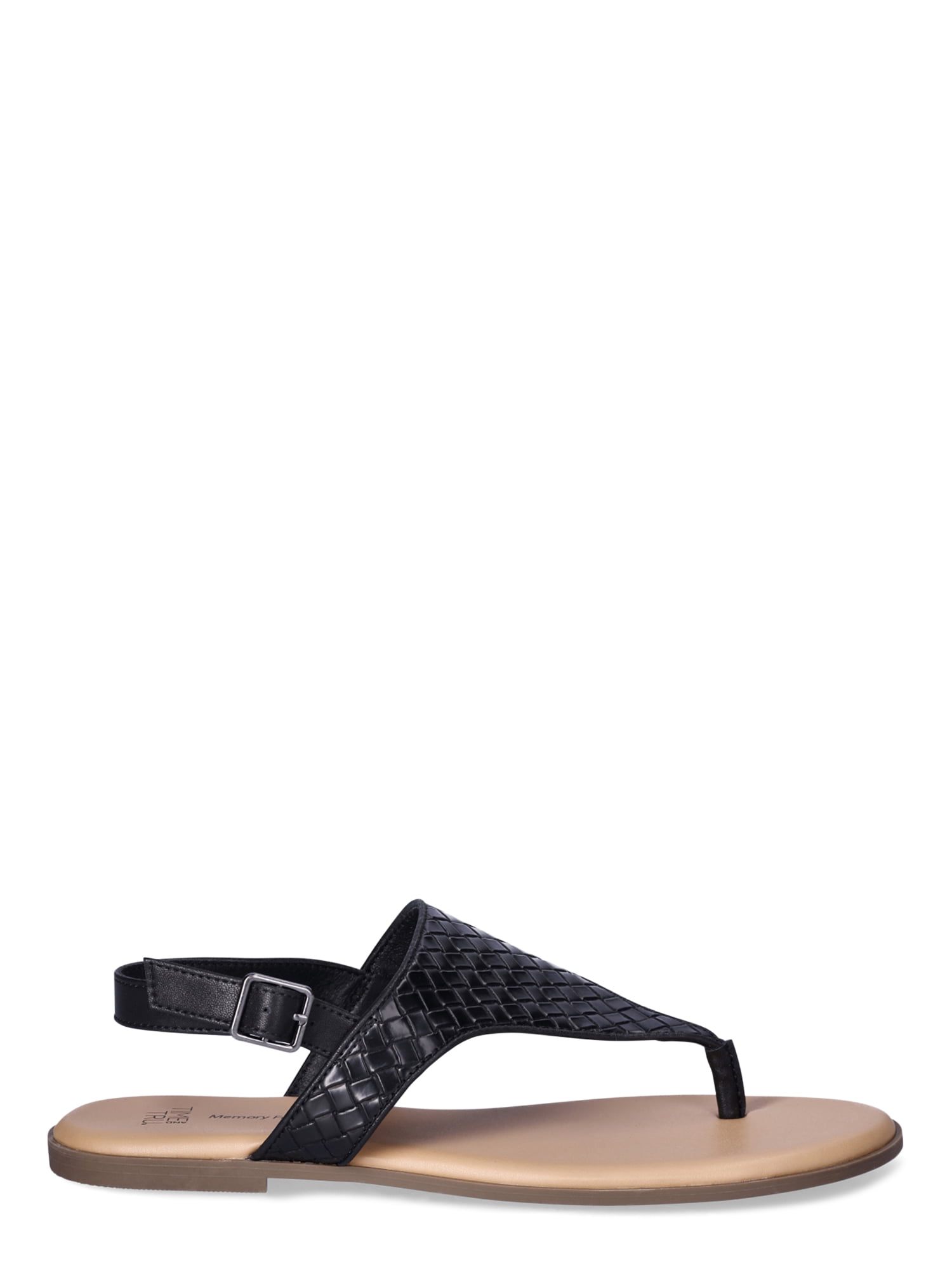 Time and Tru Women's Hooded Flat Thong Sandals, Wide Width Available