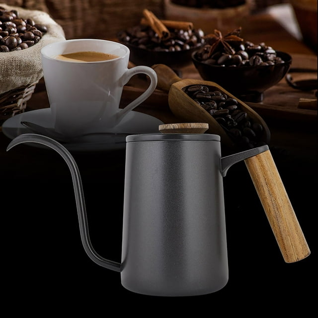 Pot à Café Col de Cygne, 600ml de la Mode en Acier Inoxydable Bouilloire de Pot de Café Construit pour l'Avenir