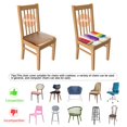 thumbnail image 5 of Summer Popsicles Seat Covers for Dining Room Chairs Set Of 4,Stretch Printed Washable Chair Seat Cover with Elastic Ties and Button,Removable Waterproof Couch Cushion Covers, 5 of 6