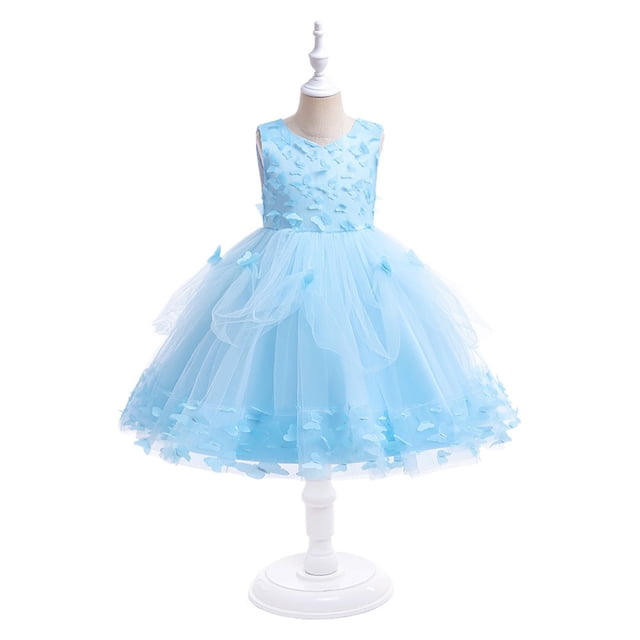 Classification et Titre de Produit de Robes pour Filles - Robe de Concours Sans Manches en Dentelle Brodée pour Tout-Petites Filles pour Vêtements d'Enfants Mode Robe de Soirée de Mariage pour Enfants