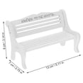 thumbnail image 4 of Banc de Parc Miniature Blanc Lot de 1 Rectangulaire 5.1x3.1x2.8po, 4 of 6