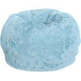 thumbnail image 3 of Small Teal Furry Bean Bag Chair for Kids and Teens, 3 of 8