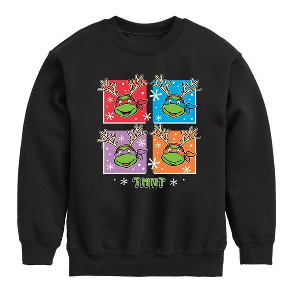 Teenage Muntant Ninja Turtles - Reindeer Turtles - Toddler And Youth Crewneck Fleece Sweatshirt