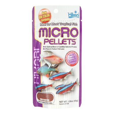 Hikari Micro Pellets Semi-Floating Pellets Freshwater Tropical Fish Food, 1.58