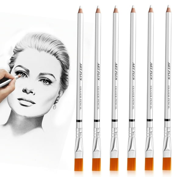 Transemion 6x White Oil Paint Drawing Brushes Non-toxic And Professional For Artists Comfortable Wood 1Set