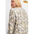 thumbnail image 4 of Plus Size Long Sleeve Distressed Printed Rayon Pullover Top 1XL, 4 of 4