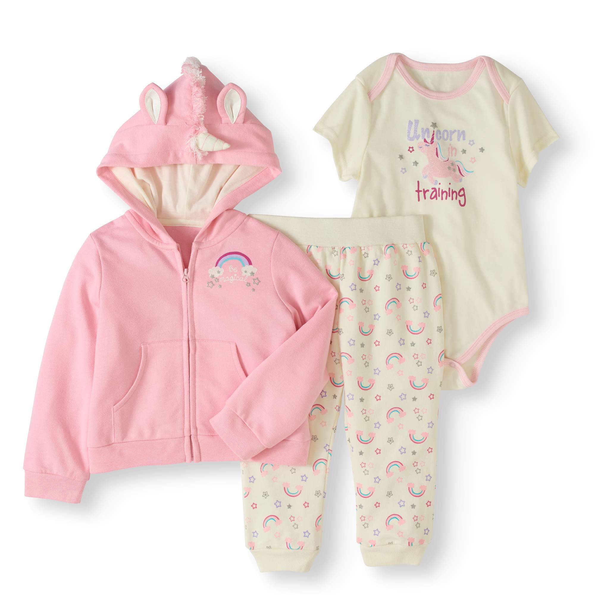 Quiltex Newborn Baby Girl Critter Hoodie