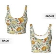 thumbnail image 5 of Kdxio Autumn Pumpkins Leaves Print Workout Crop Tank Top for Women Racerback Yoga Tank Tops Athletic Sports Shirts Exercise Undershirts, 5 of 9
