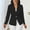 Black, variant on Sentmoon Womens Blazers Color Block Long Sleeve Lapel Button Down Blazer Jacket with Cuff Detail for Office Work