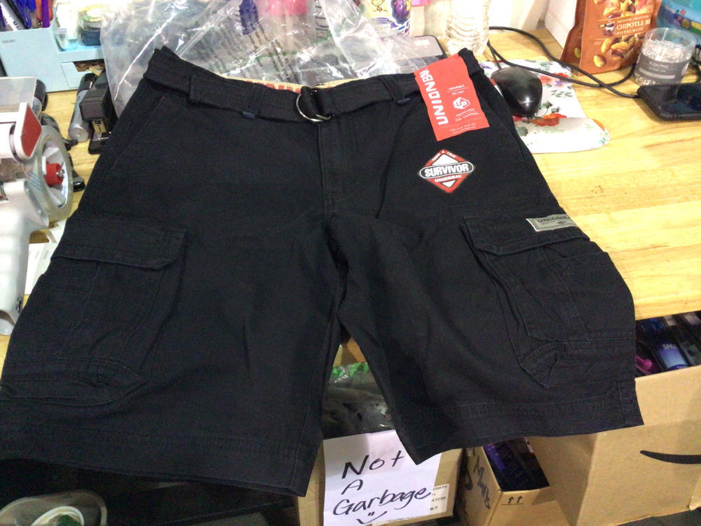 Pantalones Cortos Cargo UNIONBAY Survivor - Ajuste Relajado, Incluye Cinturón, Tallas Regulares Y Grandes