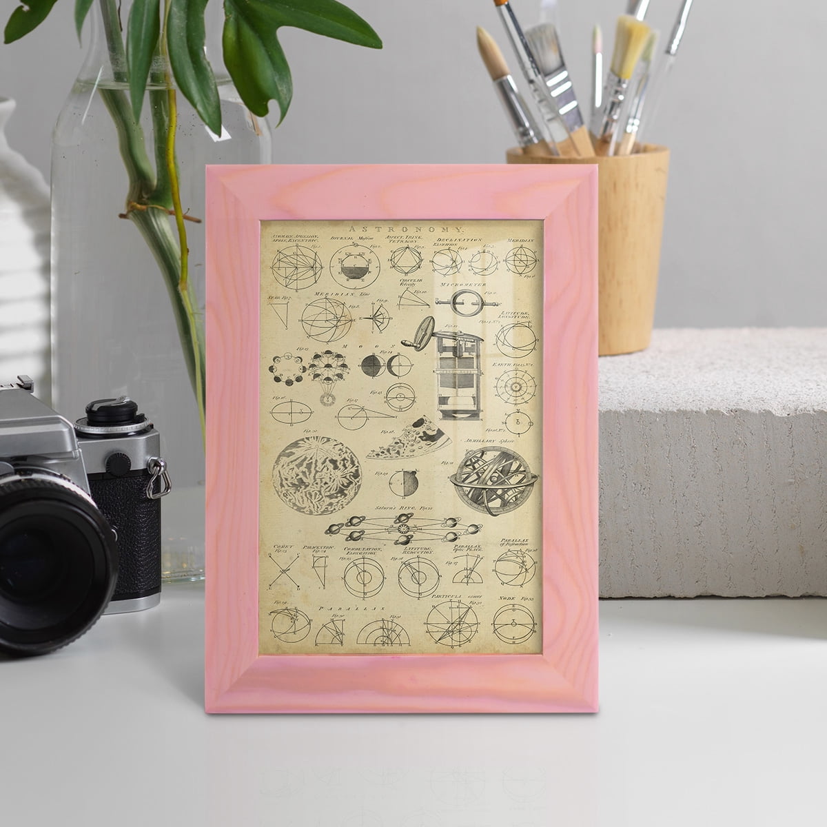 Encyclopediae II -Framed Print w/glass-Sunset Pink