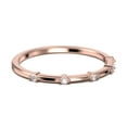 thumbnail image 3 of 0.10ct Round Diamond Moissanite 10K Rose GoldWedding Band, 3 of 4