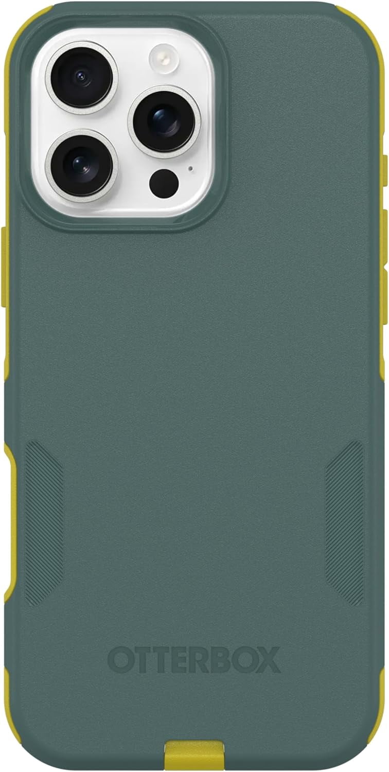 OtterBox iPhone 16 Pro Max (Only) - Commuter Series MagSafe Case - Ocean Sunrise (Green & Yellow) - Built-in Magnets - Slim & Tough - Pocket-Friendly - with Port Protection