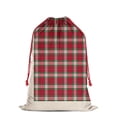 thumbnail image 2 of Christmas Bags Drawstring,Red and Green Christmas Plaid Pattern Large Xmas Christmas Gift Bags,Reusable for Xmas and New Year Party Favors and Supplies,27.6" X 19.7", 2 of 5