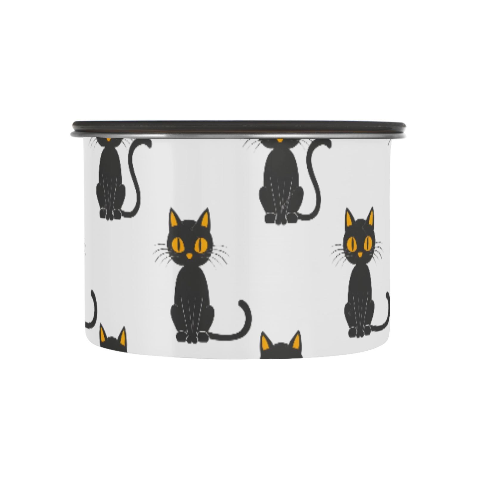Doodle Cat Kitten Airtight Coffee Bean Canister 30oz Food Storage Containers with Lids For Gournd, Tea, Sugar, Flour, Rice, Cereal, Candy Cookie Jar