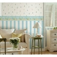 Chesapeake Waterside Aqua Stripe Prepasted Easy Walls Wallpaper, 20.5