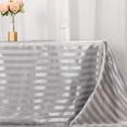 thumbnail image 4 of BalsaCircle 90x132 in Silver Stripes Satin Rectangle Tablecloth Wedding Party Linen Events Decorations Supplies, 4 of 8