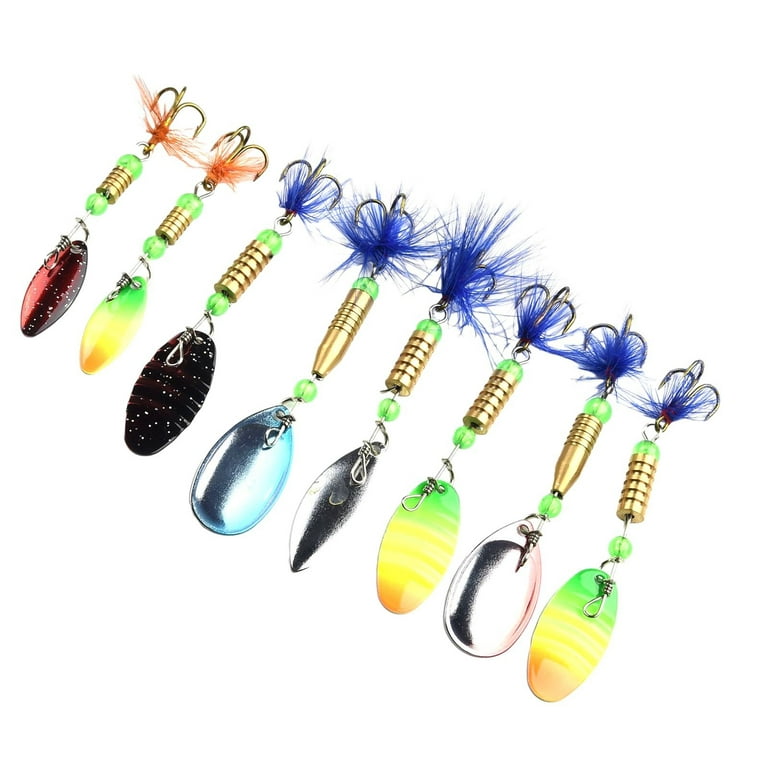 16pcs Colorful Fishing Spoons Lure Spinner Metal Baits Hooks Sequins Kit/W  bag